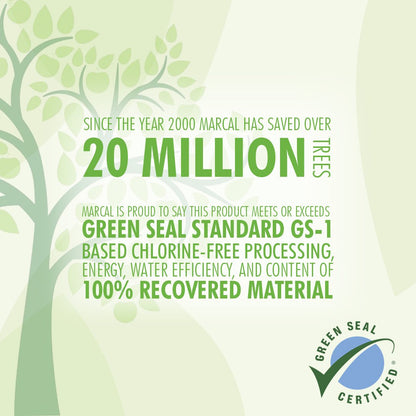 Marcal Pro Toilet Paper 100% Recycled - 2 Ply, White Bath Tissue, 242 Sheets Per Roll - 48 Individually Wrapped Rolls Per Case Green Seal Certified Toilet Paper 03001