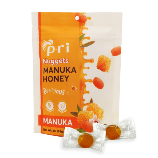P.R.I Manuka Honey Nuggets, Sweet and All Natural Hard Candy Treat, 3oz