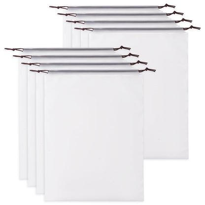 Hoewina Transparent Shoe Bags for Travel with Rope 8PCS Large Clear Shoe Bag Storage 11.8in X 15.7in Portable Travel Shoe Bags for Men and Women