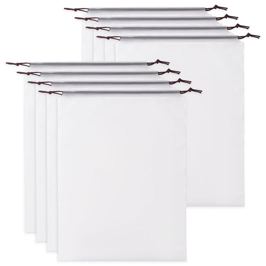 Hoewina Transparent Shoe Bags for Travel with Rope 8PCS Large Clear Shoe Bag Storage 11.8in X 15.7in Portable Travel Shoe Bags for Men and Women