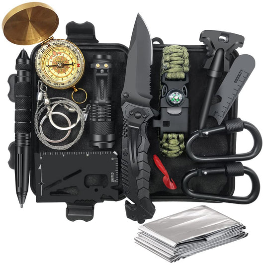 Gifts for Men Dad Husband - Christmas Stocking Stuffers, Birthday Gifts Idea for Him Boyfriend Man- Survival Kit 14 in 1, Survival Gear and Equipment, Fishing Hunting Camping Accessories, Cool Gadgets