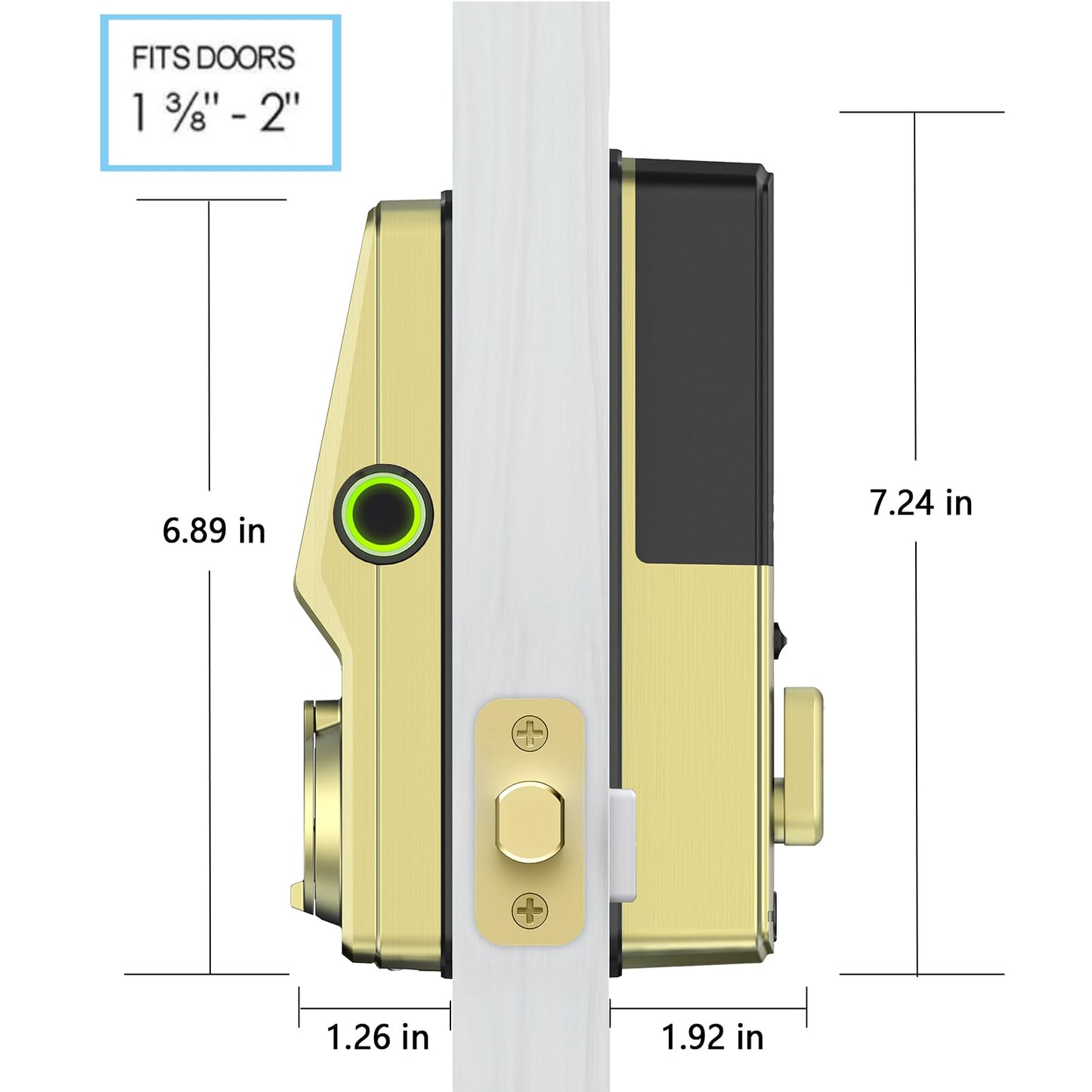 Lockly Secure Pro Wi-Fi Smart Door Lock, Keyless Entry with PIN Genie® Digital Keypad, 3D Biometric Fingerprint Sensor Front Door Lock Deadbolt, Voice Control & Auto Lock - Deadbolt Edition