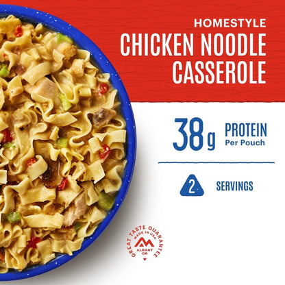 Mountain House Homestyle Chicken Noodle Casserole | Freeze Dried Backpacking & Camping Food | 2 Servings