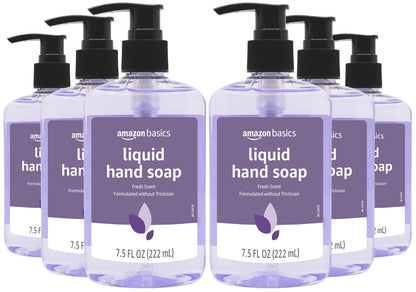 Amazon Basics Original Fresh Liquid Hand Soap, 7.5 Fl Oz (Pack of 6)