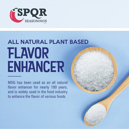 Plant Based MSG Seasoning Monosodium Glutamate XL 12 Ounce Bottle Gluten Free Restaurant Grade Flavor Enhancer by SPQR Seasonings