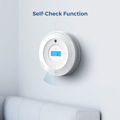 AEGISLINK Wi-Fi Combination Smoke and Carbon Monoxide Detector with LCD Display & Replaceable Battery, Compatible with TuyaSmart & Smart Life App, SC-WF240