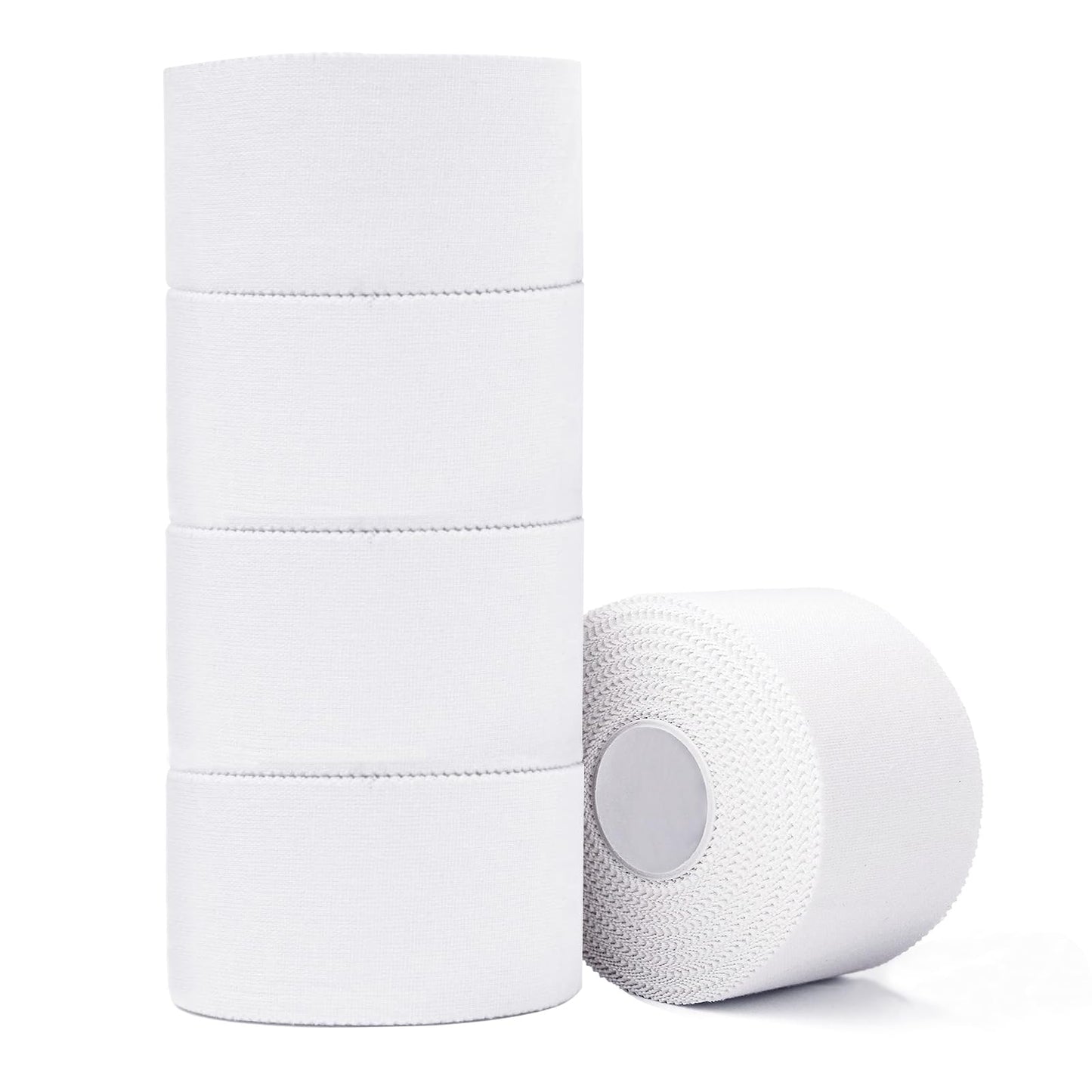 ADMITRY Athletic Tape,5 Pack White Sports Tape,Very Strong No Sticky Residue Wrist Ankle Tape for Gymnastics Boxing Lacrosse Climbing Hockey Bat