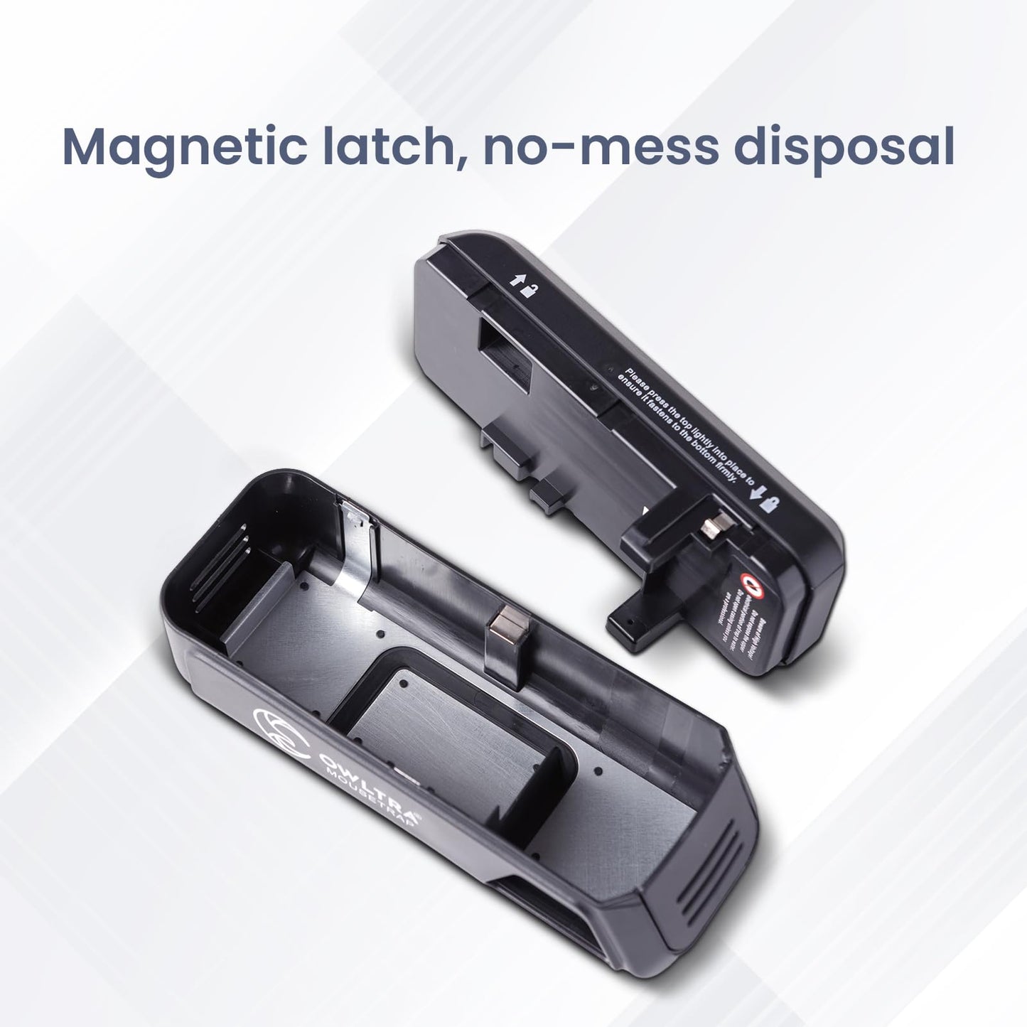 OWLTRA Indoor Electric Mouse Trap, Instant Eliminate Rodent Zapper with Pet Safe Trigger, Black, Small