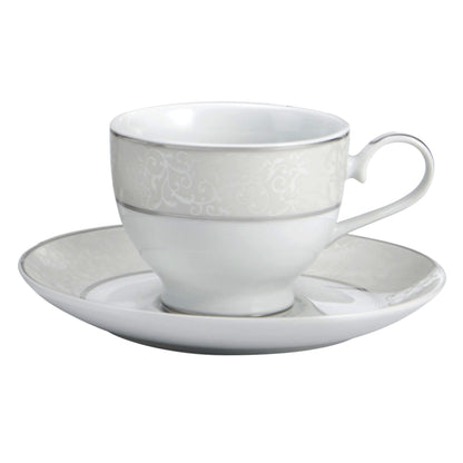 Mikasa Parchment 40-Piece Dinnerware Set, Service for 8, Durable Porcelain Plates, Bowls, and Mugs with Contemporary Design, Dishwasher Safe