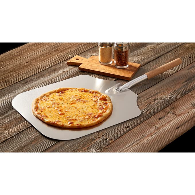 American METALCRAFT, Inc. 16' x 18' Aluminum Pizza Peel with 12' Wood Handle 3016, 30-Inch, Silver