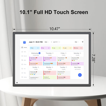 10.1 inch Wall Planner Digital Calendar Chore Chart, Smart Touchscreen Display for Family Schedules, Hearth Display Digital Calendar, Digital Photo Frame, Great for Organizing Your 2025 Calendar