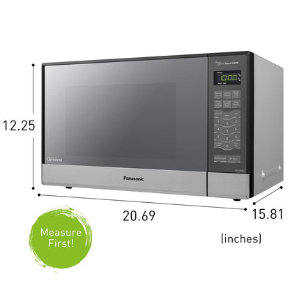 Panasonic Microwave Oven NN-SN686S Stainless Steel Countertop/Built-In with Inverter Technology and Genius Sensor, 1.2 Cubic Foot, 1200W