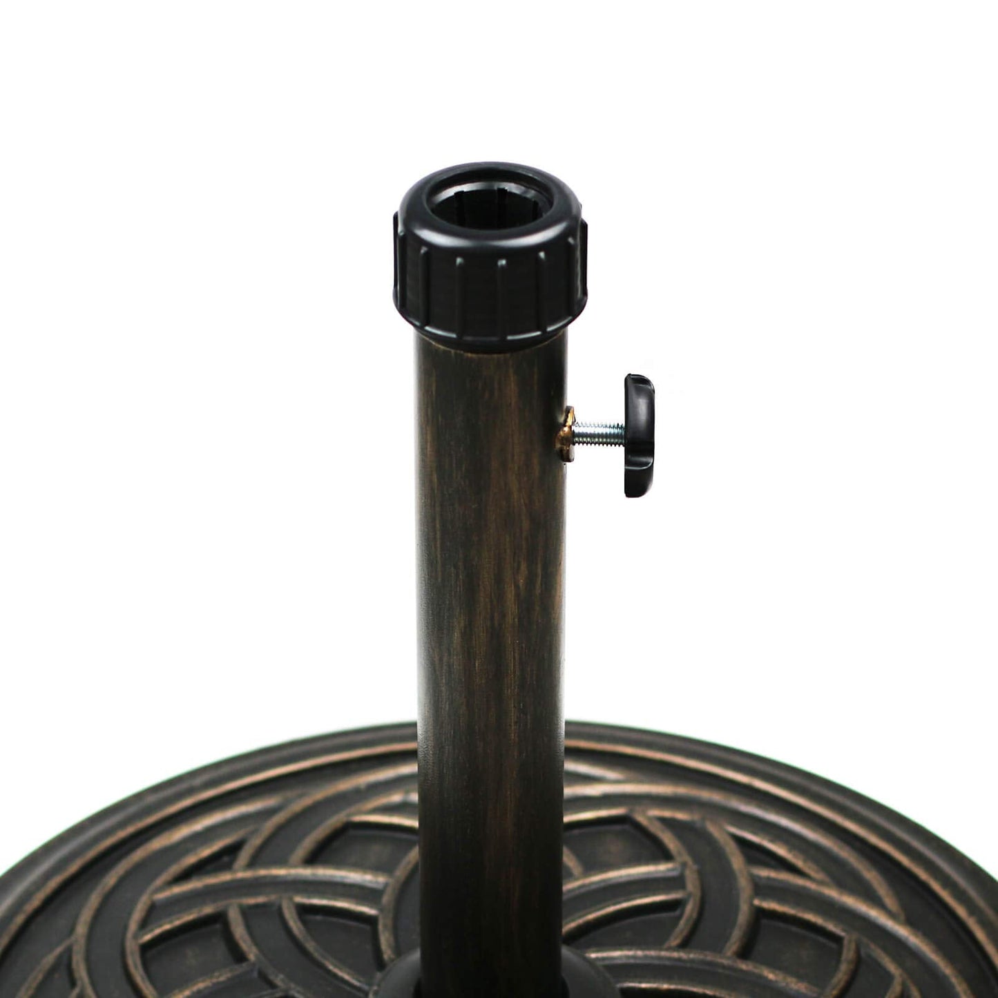 Orgrimmar Umbrella Base 26.5lbs Outdoor Living Heavy Duty Round Antiqued Patio Market Umbrella Base