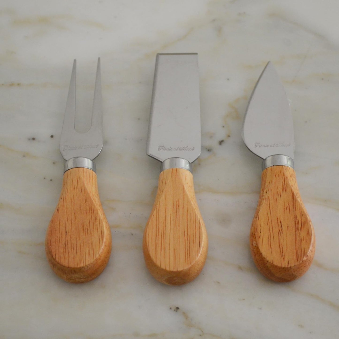 Picnic at Ascot Patented Bamboo Cheese/Charcuterie Board with Cheese Knife Set - Stores as a Compact Wedge - Opens to 18" Diameter - Designed & Quality Checked in USA