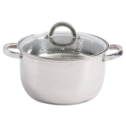 Oster Sangerfield 6 Qt Dutch Oven Casserole with Steamer Basket, Stainless Steel