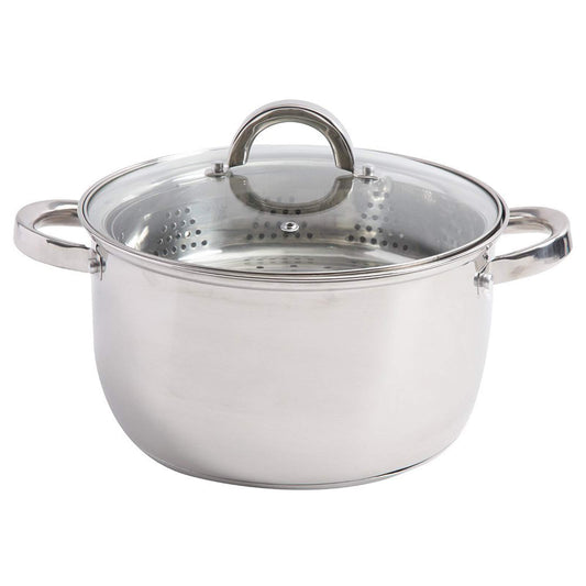 Oster Sangerfield 6 Qt Dutch Oven Casserole with Steamer Basket, Stainless Steel