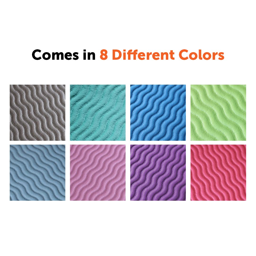 GYMENIST Thick Exercise Yoga Floor Mat Nbr 24 X 71 Inches Great for Camping Cardio Workouts Pilates Gymnastics (Green)