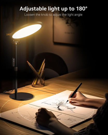 Ring Light with Stand for Zoom Meetings, 360° Rotate 10.5" Zoom Lighting for Computer Video Conference Light Desk Light, Full-Screen LED Lighting with Phone Holder for Live Streaming, Video Call