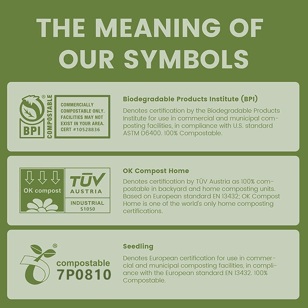 Portable Toilet Bags for Camping, 20 Count Toilet Replacement Bags, 8 Gallon, 30 Liter, 100% Biodegradeable for Use with 5 Gallon Bucket, BPI & OK compost HOME Certified