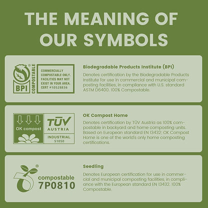 Portable Toilet Bags for Camping, 20 Count Toilet Replacement Bags, 8 Gallon, 30 Liter, 100% Biodegradeable for Use with 5 Gallon Bucket, BPI & OK compost HOME Certified