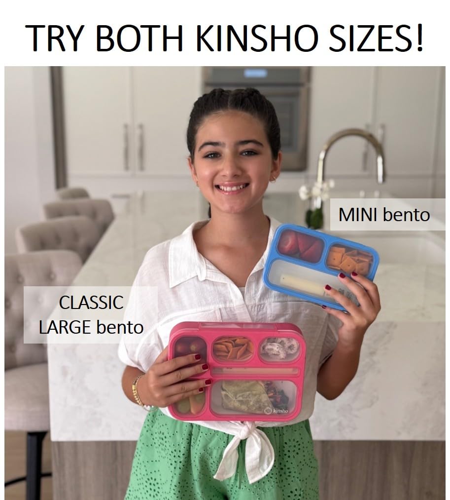 Kids Glitter Snack Container - Mini Bento Lunch-Box, Small Leakproof Container Boxes for Toddlers Girls Snacks Lunches, 3 Compartment - School Daycare Portion Containers, Pink Purple Sparkle Set of 2