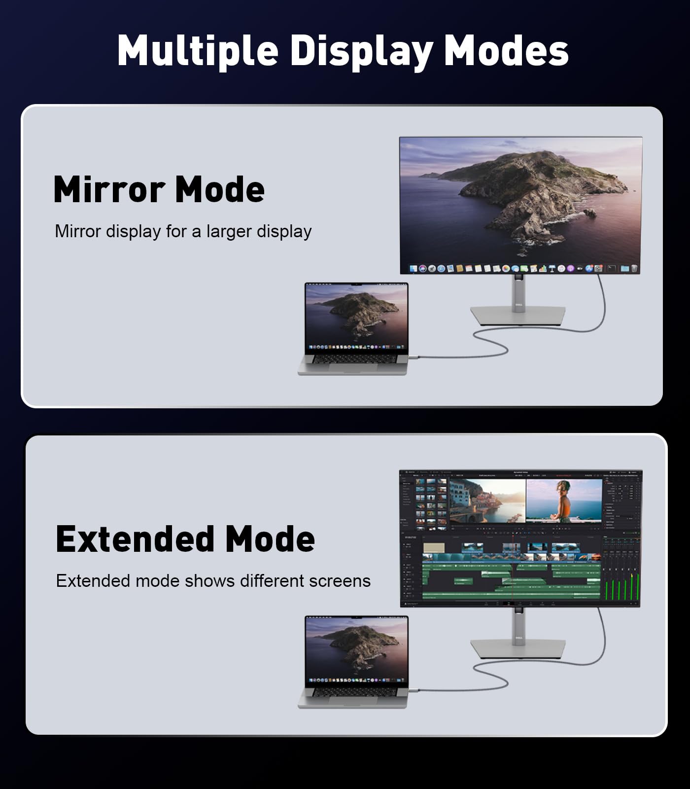 HDMI to VGA Adapter Cable 6FT [Metal Case, Nylon Cable] 1080P@60Hz HDMI Male to VGA Male Uni-Directional Braided Cord for Computer, Laptop, Monitor, Roku, Xbox, Graphics Card More
