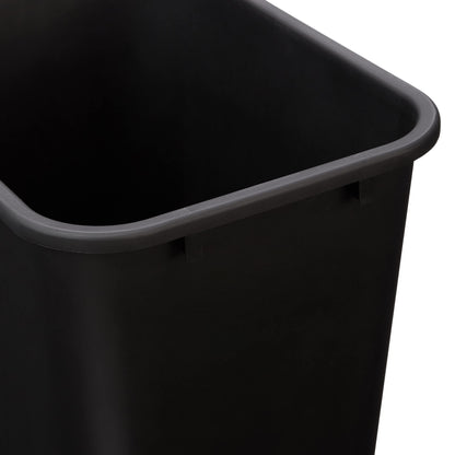 Amazon Basics Trash Can, Rectangular Commercial Office Wastebasket, 10 Gallon (Pack Of 1), Black (Previously AmazonCommercial brand)