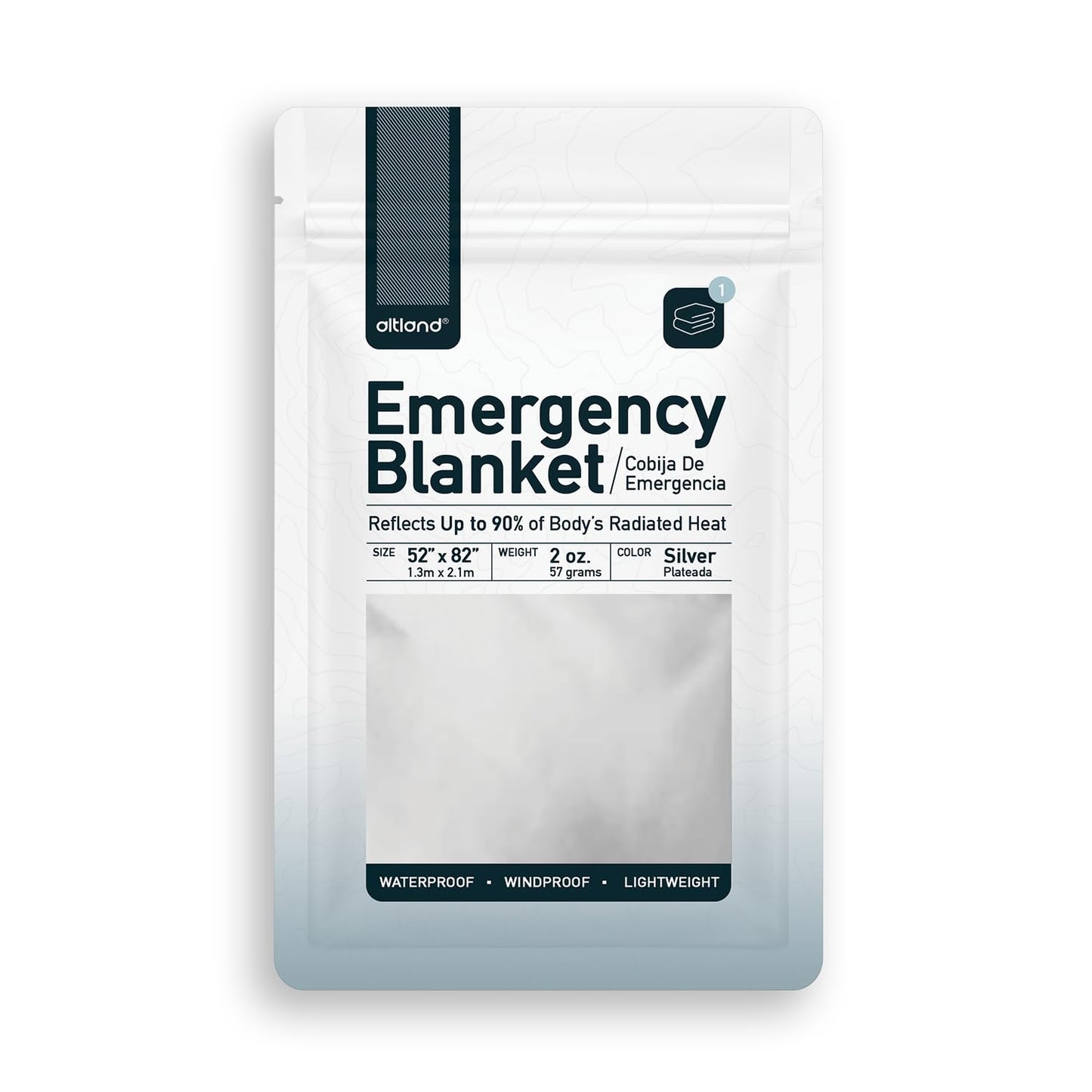 Altland 10 Pack of Emergency Blankets - Heat Reflective Blankets for Winter Survival Kits, Disaster Preparedness, Cold Weather Camping, and Homeless Care Packages