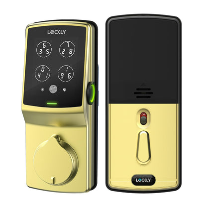 Lockly Secure Pro Wi-Fi Smart Door Lock, Keyless Entry with PIN Genie® Digital Keypad, 3D Biometric Fingerprint Sensor Front Door Lock Deadbolt, Voice Control & Auto Lock - Deadbolt Edition