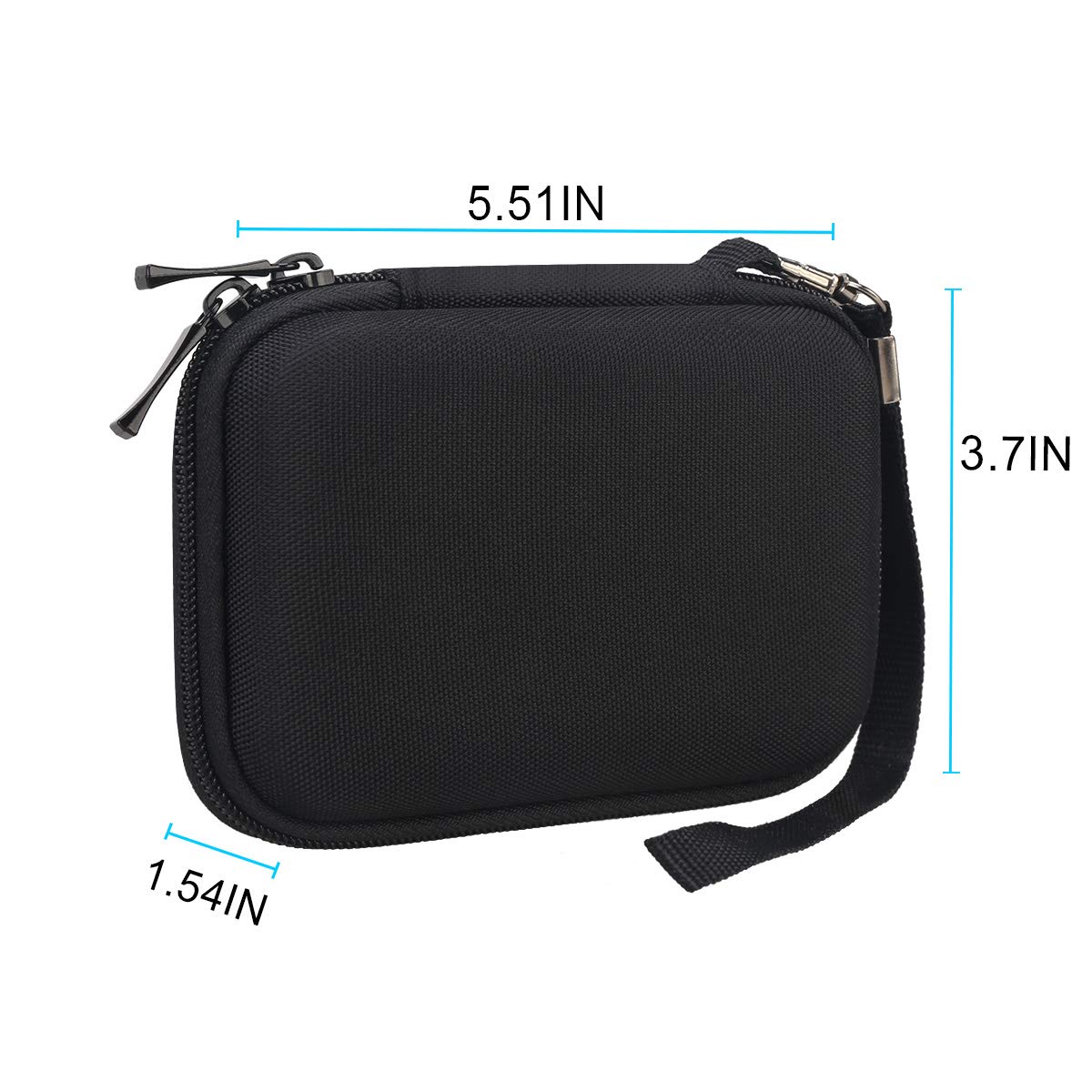 Lacdo Hard Carrying Case for Samsung T7 Shield/Samsung T7 / Touch Portable Solid State Drives 500GB 1TB 2TB 4TB USB 3.2 External SSD Hard EVA Shockproof Storage Travel Bag, Black+Black