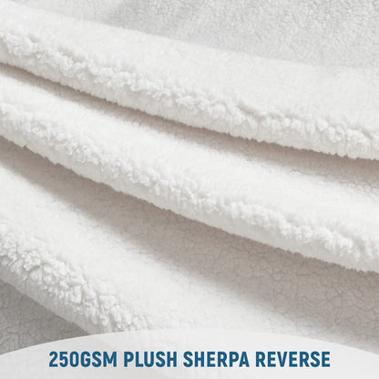 KAWAHOME Sherpa Fleece King Size Blanket for Bed - Extra Warm and Heavy Thick Blankets for Winter, Super Soft 500GSM Plush Blanket, 108" X 90" Rainbow