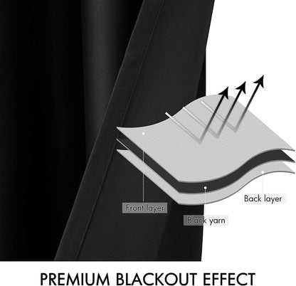 MIULEE Room Divider Curtains 12.5 x 8 Ft - Total Privacy Wall Room Divider Screens Sound Proof Wide Blackout Curtain for Living Room Bedroom Patio Sliding Door, 1 Panel, W150 x L96 inches, Black