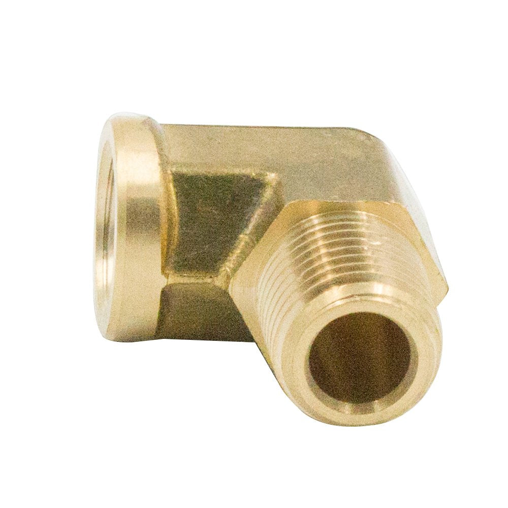 Legines 1/4 Inch Brass Street 90 Degree Elbow 1/4" NPT Male x 1/4" NPT Female Forged Pipe Fitting (Pack of 2)
