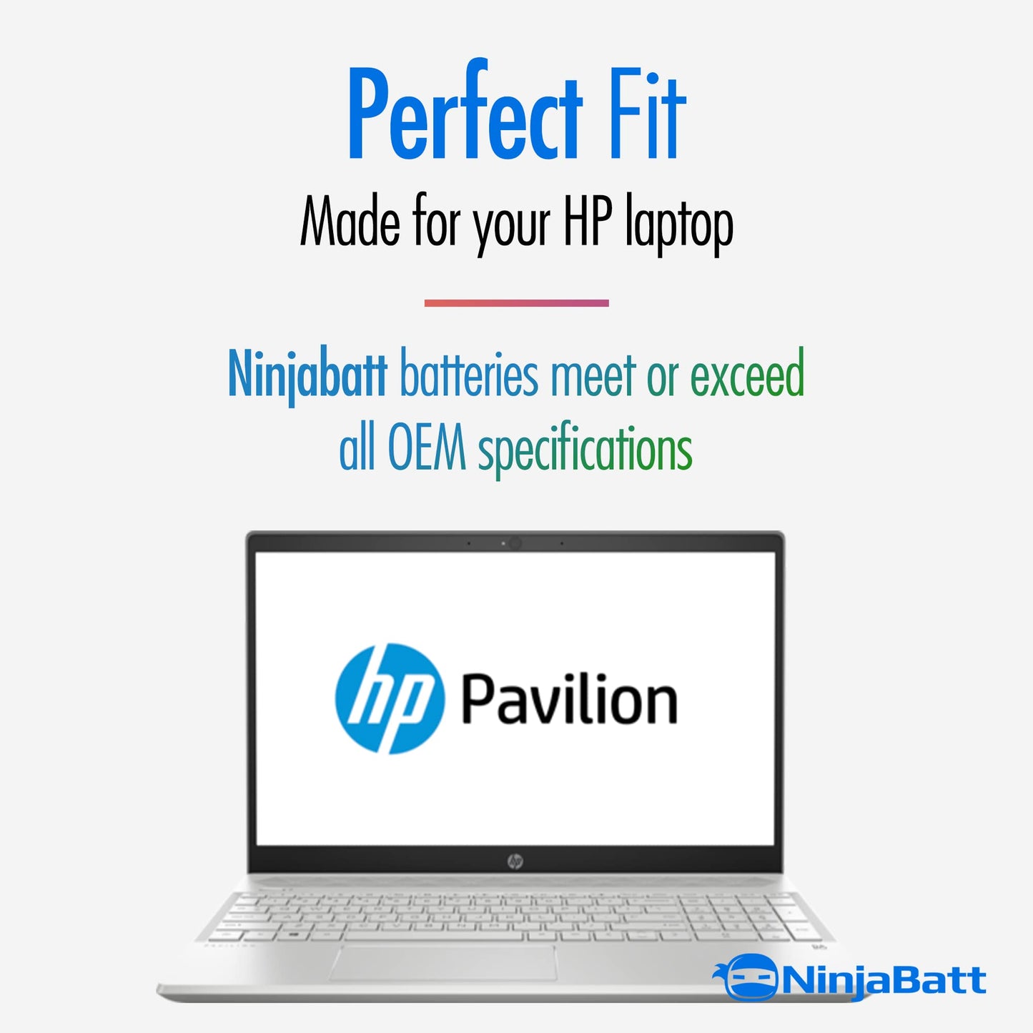 NinjaBatt HT03XL Battery for HP L11119-855 HW03XL 7265NGW Pavilion 15-DB Series14M-DH0003DX 14M-DH1003DX 15T-CS200 15-DY0013DX 15-DY1023DX 15-DY1751MS 15-CS3073CL