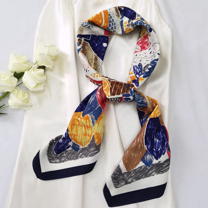 Julunar Silk Like Head Scarf for Women - Satin Large Hair Scarves - 35" Square Silk Hair Wrap for Sleeping with Gift Packed