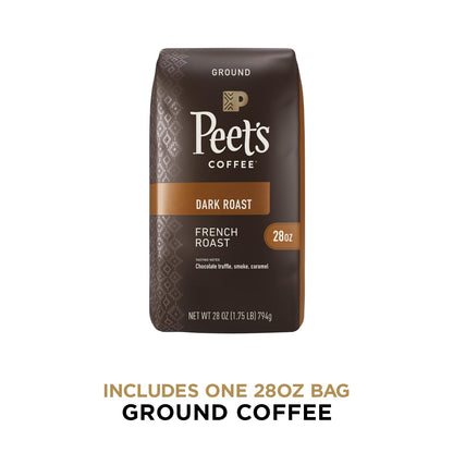 Peet's Coffee, Dark Roast Ground Coffee - French Roast 28 Ounce Bag