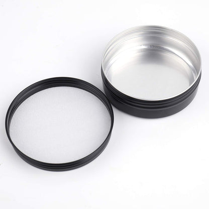 Foraineam 24 Pack 4 oz Screw Lid Round Tins Aluminum Empty Tins Metal Storage Tin Jars Spice Containers Travel Tin Cans