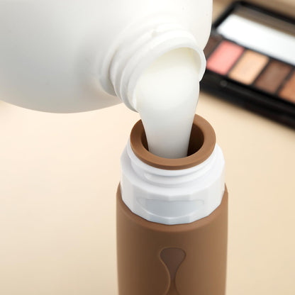 Gemice Travel Bottles for Toiletries, Tsa Approved Travel 3oz Size Containers with Clear Bag, BPA Free Leak Proof Travel Tubs Refillable Liquid Travel Accessories for Cometic Shampoo Lotion (4 Pack)