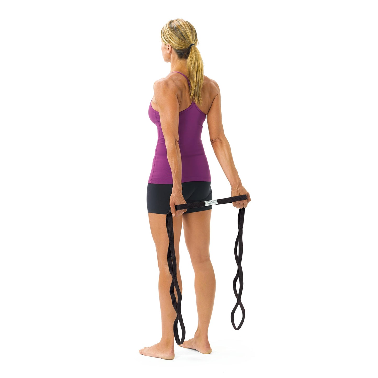 OPTP The Original Stretch Out Strap XL with Exercise Book, USA Made Stretch Out Straps for Physical Therapy, Yoga Stretching Strap or Knee Therapy Strap - Ten Loops, 7'5" Strap