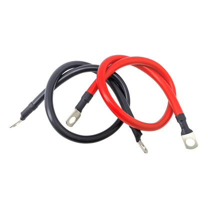 2 AWG Battery Cable 2AWG Gauge Pure Copper Battery Inverter Cables with 3/8 in Lugs Both Ends Power Inverter Wire Set for Automotive Solar Marine Boat RV Car Motorcycle Red and Black (1FT)
