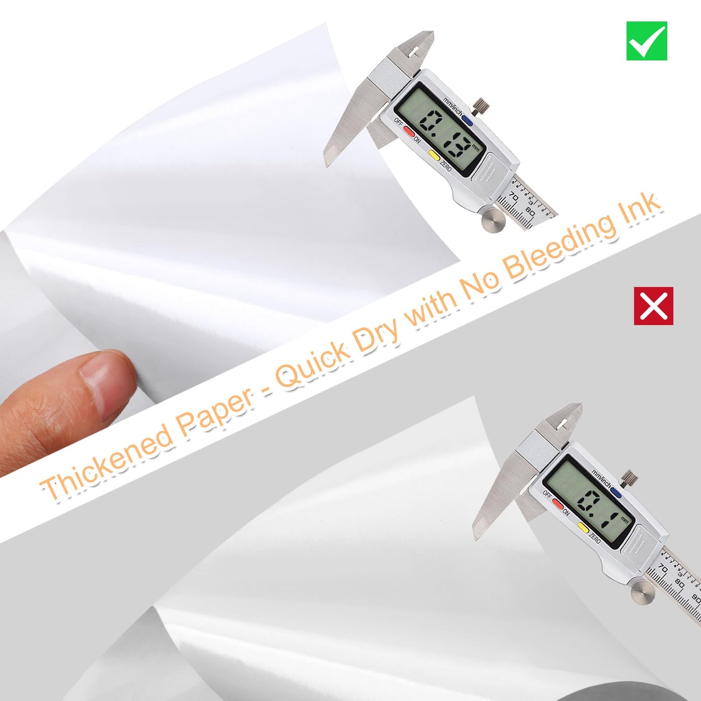 Printable Sticker Paper for Inkjet Printer, 40 Sheets 8.5" x11'' Matte Sticker Printer Paper Full Sheet Labels for Laser/Inkjet Printers, Letter Size