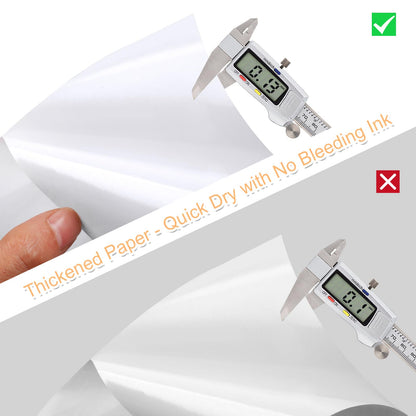 Printable Sticker Paper for Inkjet Printer, 40 Sheets 8.5" x11'' Matte Sticker Printer Paper Full Sheet Labels for Laser/Inkjet Printers, Letter Size