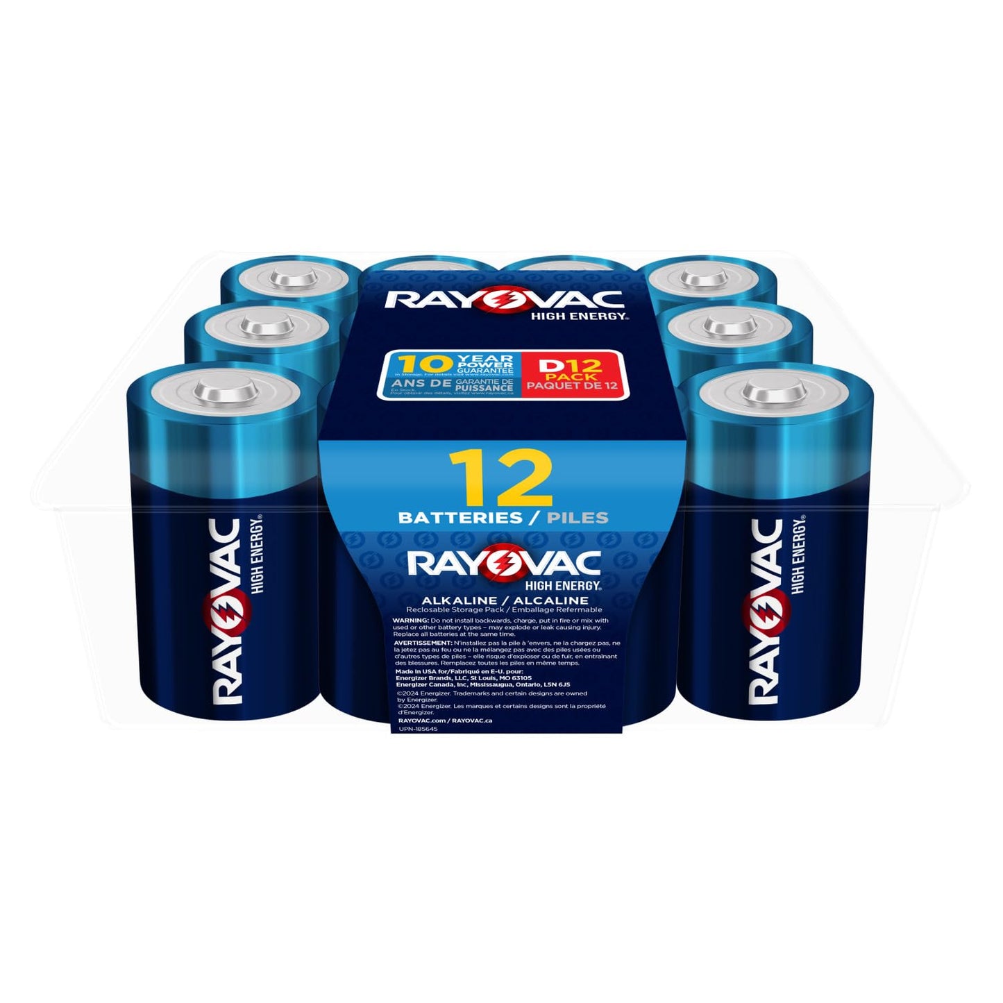 Rayovac High Energy D Batteries (12 Pack), Alkaline D Cell Batteries