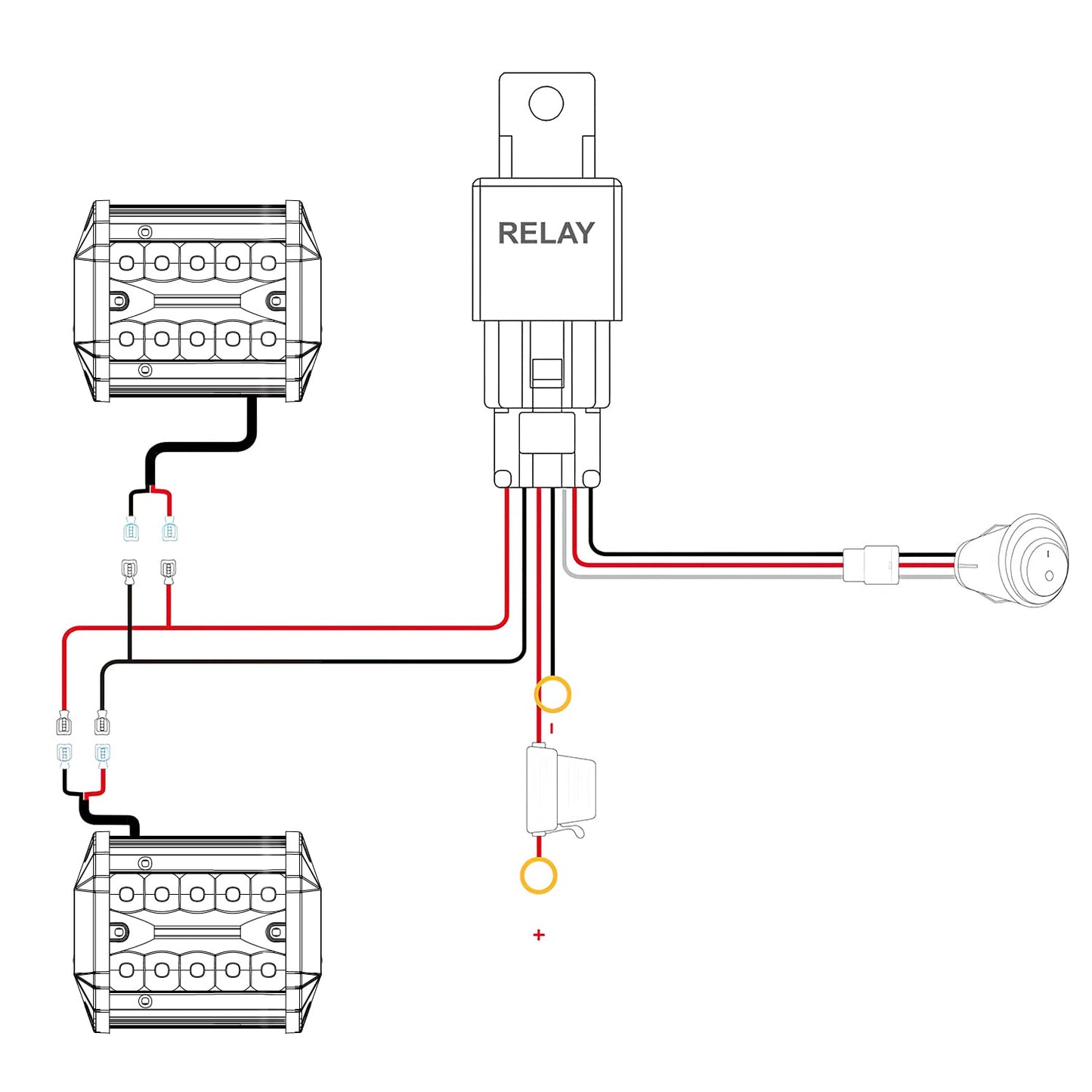 Nilight LED Light Bar 2PCS 60W 4Inch Triple Row Spot Flood Combo Lights w/Wiring Kit for Fog Driving Work Lighting on Off-Road Truck Tractor SUV ATV UTV Golf Cart Boats