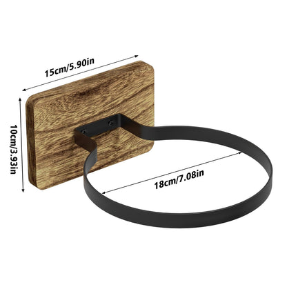 4 Pcs Wall Mount Basketball Holder with Wooden Base, Ball Storage Holders Display Rack for Autograph Basketball, Football, Soccer, Volleyball Collection, Sports Accessories Organizer for Player Fans