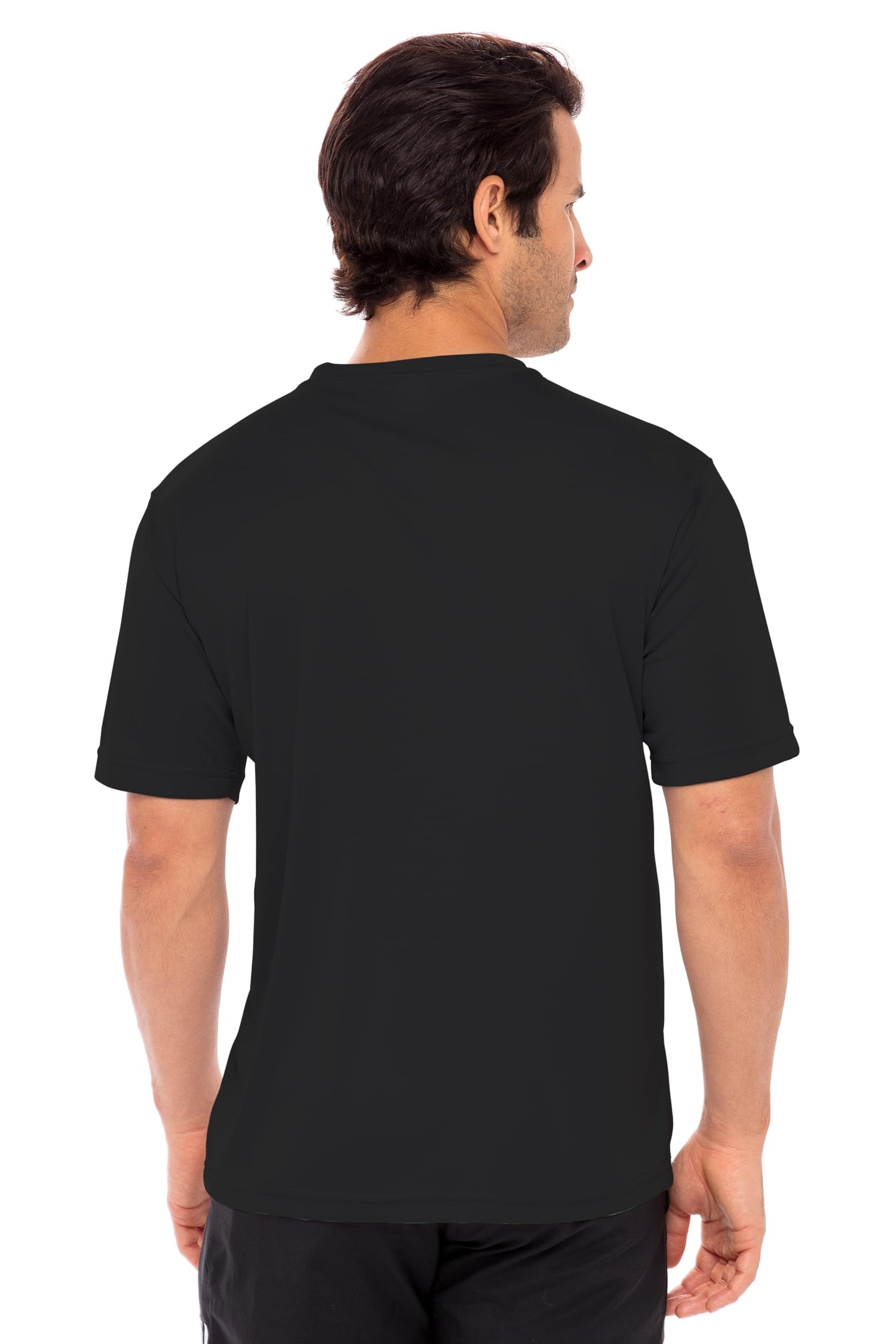 Opna Men's Big & Tall Short Sleeve Moisture Wicking Athletic T-Shirts Regular Sizes & XLT's Black