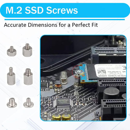 M.2 Screws, Motherboard Screw for Asus Gigabyte Asrock MSI Motherboards, Computer Screws for HDD, SSD, Fan, Power Supply, PC Case - PC Screws, M.2 Standoff and Screw
