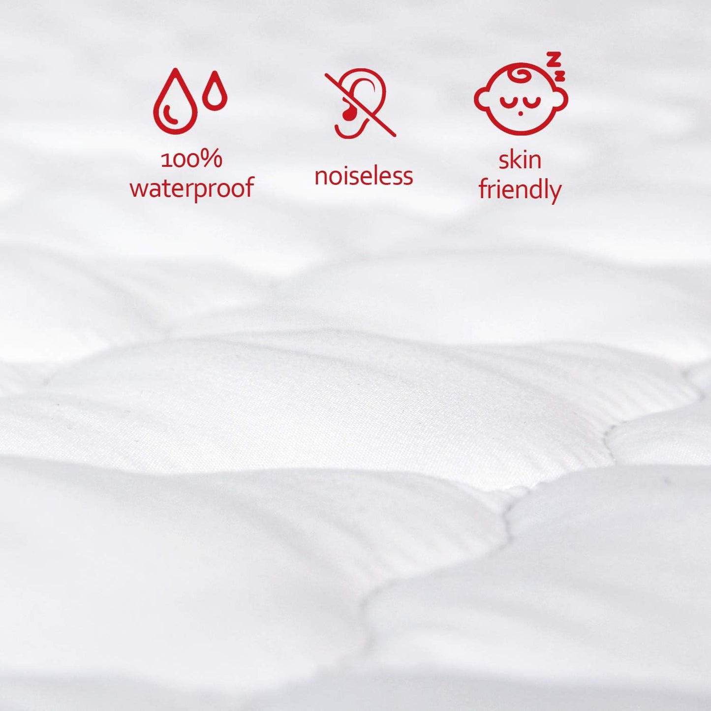 Pack and Play Mattress Pad Protector 2 Pack Waterproof, Cotton Fabric Absorbent, Soft Pack and Play Sheets, Fits Graco Play Yards, Baby Portable Mini Cribs. Foldable Mini Crib Sheets Cover