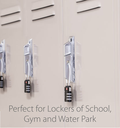 Fosmon TSA Approved Cable Locks for Luggage, Suitcase, Gun Case Locks with Push Release Button, 3 Digit Long Shackle Combination Wire Locks for Backpack Zipper Anti Theft, Gym Locker -3 Pack, Black