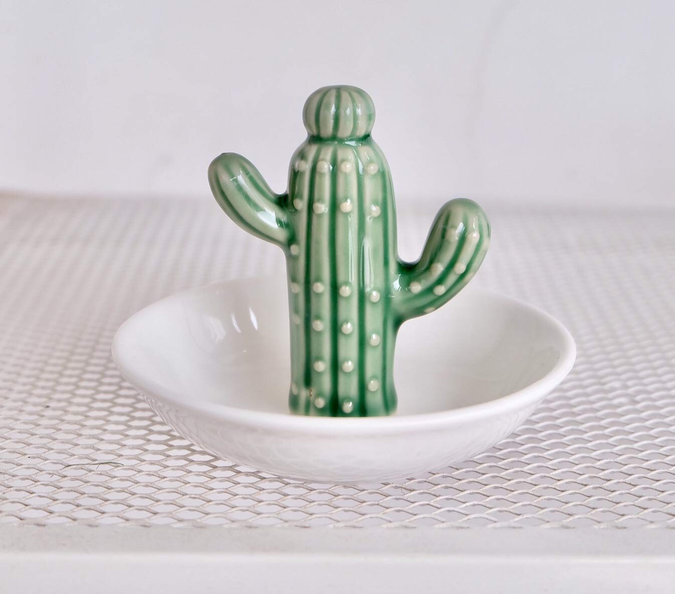 PUDDING CABIN Cactus Ring Holder Dish, Decorative Cactus Decor, Birthday & Christmas Gifts for Women & Girls
